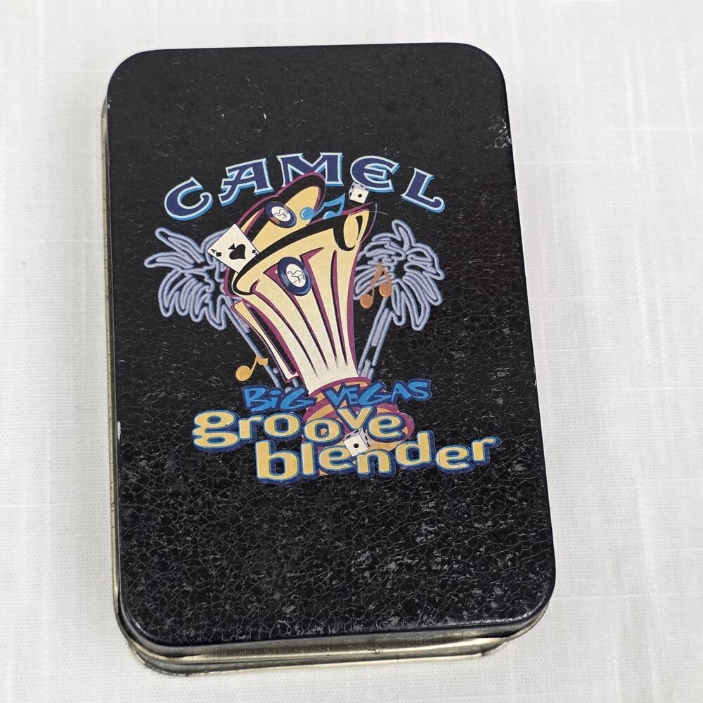 Vintage Camel Big Vegas Groove Blender Metal Tin Tobacco Promo Collectible